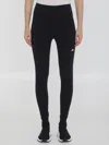 Balenciaga Reflective Logo Sports Leggings In Black