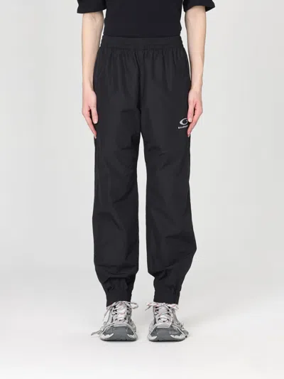 Balenciaga Cotton Blend Sporty Pants In Black