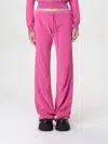 Balenciaga Terry Flared Track Pants In Pink
