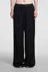 Balenciaga Black Tracksuit Pants With All-over Bal Diagonal Motif In Viscose Jacquard Woman In Black
