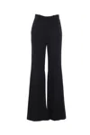 Balenciaga Women Black Fluid Viscose Flared Trousers In Black