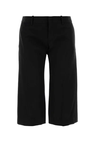 Balenciaga Loose Fit Wide Leg Trousers With Pockets In Black