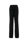 Balenciaga Wide-leg Wool Trousers With Belt Loops And Pleats In Black