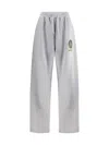 Balenciaga Wide Grey Uniform Merch Trousers In Gray