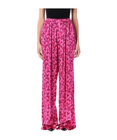 BALENCIAGA PANTS WITH BRANDED PRINT
