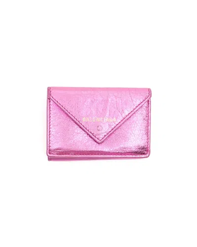 Balenciaga Paper Mini Wallet In Pink