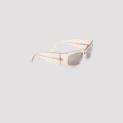 Balenciaga Paper Rectangle Sunglasses In Almond Silver