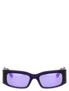 Balenciaga 'rectangle De Papier' Sunglasses In Purple