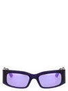 Balenciaga 'rectangle De Papier' Sunglasses In Purple