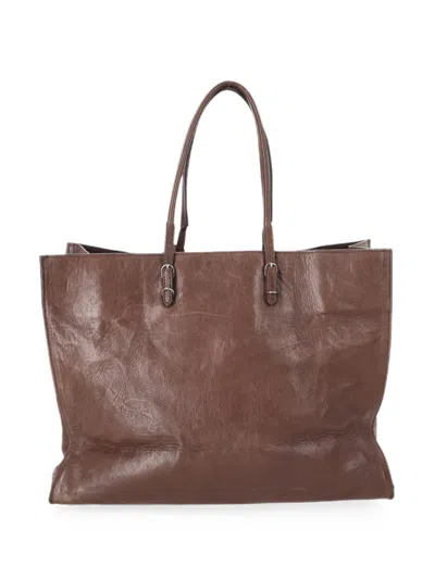 Pre-owned Balenciaga Papier A4 Tote Bag In Brown
