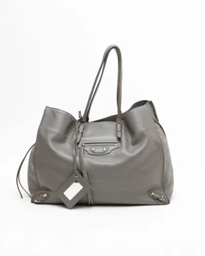 Balenciaga Papier A4 Zip Around Tote Bag In Gray