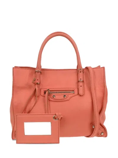 Pre-owned Balenciaga Papier Leather Handbag In Pink