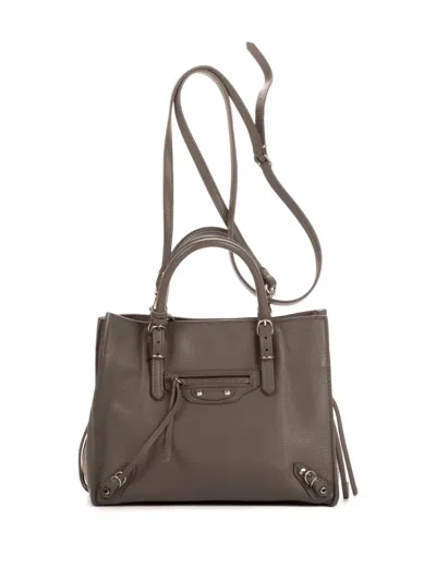 Pre-owned Balenciaga Papier Two-way Handbag In Gray