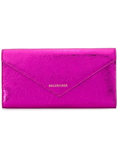 Balenciaga Papier Wallet In Purple