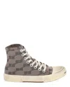 Balenciaga Paris Distressed Logo-embroidered Canvas High-top Sneakers