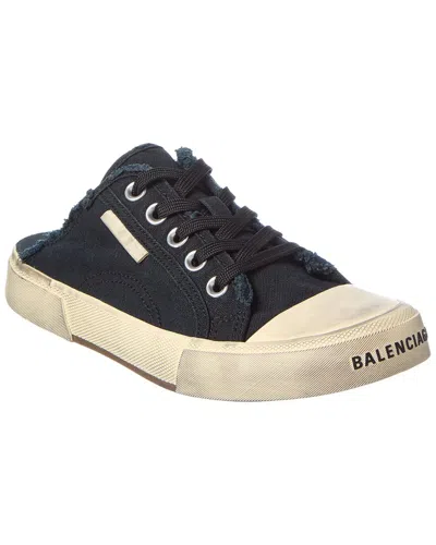Balenciaga Paris Canvas & Rubber Sneaker In Black