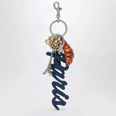 Balenciaga Paris Charm Keychain In Multi