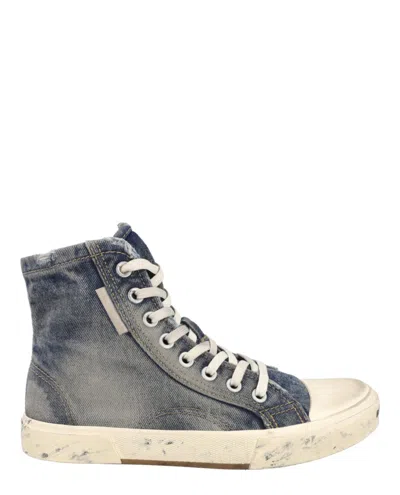 Balenciaga Paris Denim High-top Sneaker In Blue