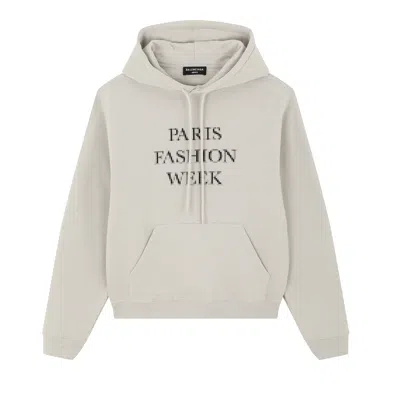 Pre-owned Balenciaga Paris Fashion Week Cropped Hoodie 'cement Grey/black'