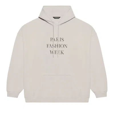 Pre-owned Balenciaga Paris Fashion Week Hoodie 'cement Grey/black' | Men's Size S