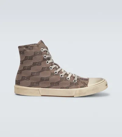 Balenciaga Paris High Top Sneakers In Multi