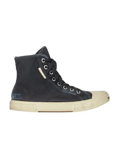 Balenciaga Paris High-top Sneakers In Black