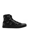 Balenciaga Paris Embellished High-top Sneakers In Black
