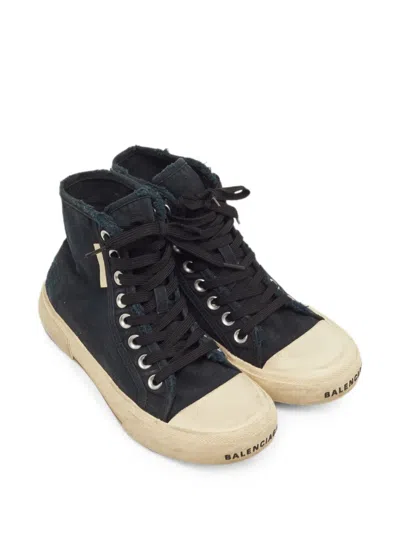 Pre-owned Balenciaga Paris High-top Sneakers In Blue