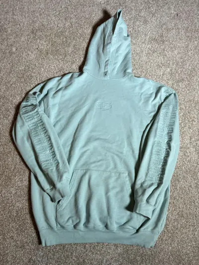 Pre-owned Balenciaga Paris Hoodie In Blue