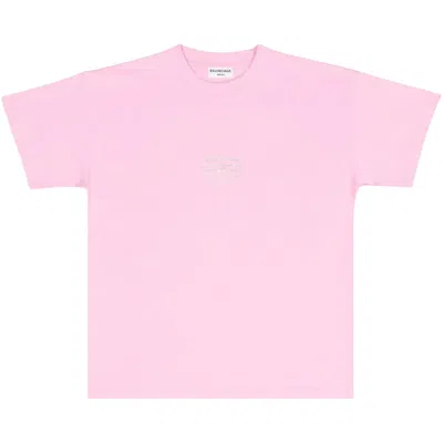 Pre-owned Balenciaga Paris Icon T-shirt 'pink/silver' | Women's Size Xs