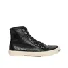 Balenciaga Paris Leather Sneakers Women In Black
