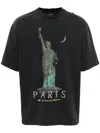 Balenciaga Paris Liberty Distressed T-shirt In Black