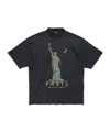 Balenciaga Paris Liberty Distressed T-shirt In Green