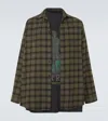 Balenciaga Light Khaki Green Cotton Layered Shirt In Multicoloured