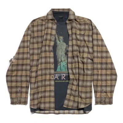 BALENCIAGA BALENCIAGA PARIS LIBERTY LAYERED SHIRT OVERSIZED 'DARK GREEN'