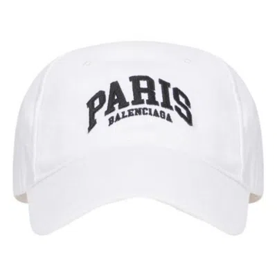 Balenciaga Paris Logo Baseball Cap 'white'
