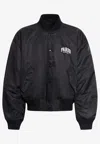 Balenciaga Black 'paris' Bomber Jacket In Black