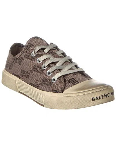 BALENCIAGA BALENCIAGA PARIS LOW BB MONOGRAM CANVAS SNEAKER