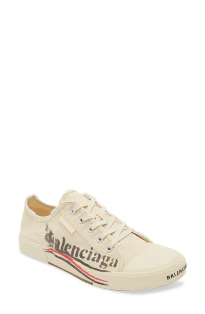 Balenciaga Paris Low Top Sneaker In Ivory