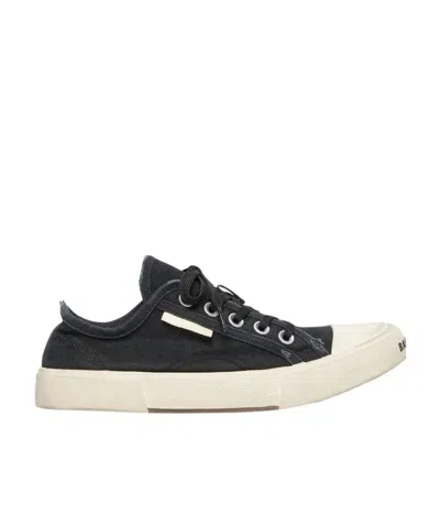 Balenciaga Paris Low-top Sneakers In Black