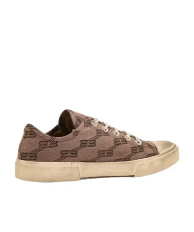 Balenciaga Paris Monogram Low-top Sneakers In Brown