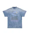 Balenciaga Oversized Paris Moon T-shirt In Gray