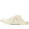 Balenciaga Paris Mules 'white Destroyed Cotton And White Rubber' In Neutral