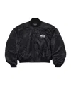 Balenciaga Paris Oversized Bomber Jacket In Black