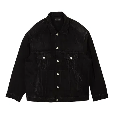 Pre-owned Balenciaga Paris Oversized Denim Jacket 'black' | Men's Size 48