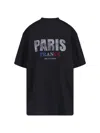 Balenciaga Oversized Strass T-shirt For Women In Black  