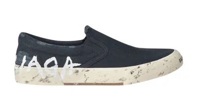 Pre-owned Balenciaga Paris Slip On Low (women's) Sneakers In Black