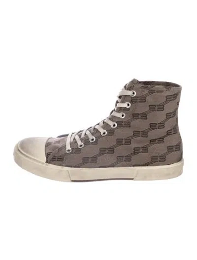 Pre-owned Balenciaga Paris Sneakers In Neutrals