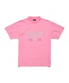 Balenciaga Paris Strass Small Short-sleeved T-shirt In Pink