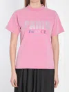 Balenciaga Paris Strass T-shirt In Pink
